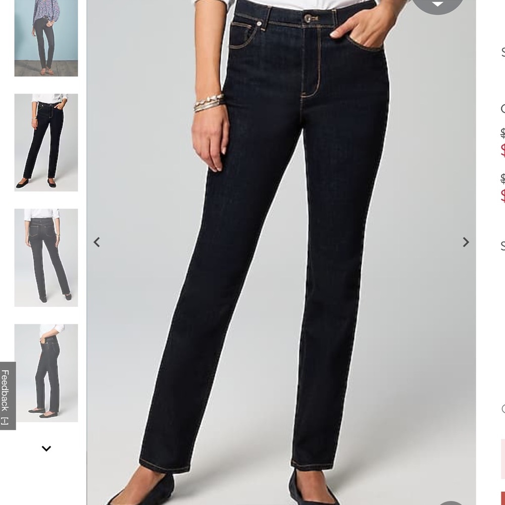 J Jill Size 8T Tall High Rise Straight Leg Jeans